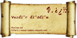 Vezér Ádám névjegykártya